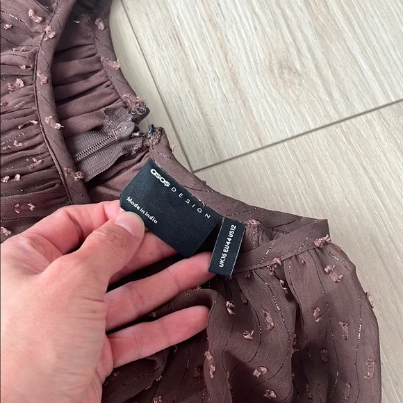 ASOS Brown Long Sleeve Dress - Picture 5 of 15